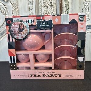 F.A.O. Schwarz 9 Piece Children’s Ceramic Tea Party Set Experience High Tea